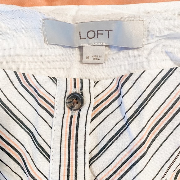 Loft Striped Peplum Cami Tank top-sz Med - Picture 3 of 3